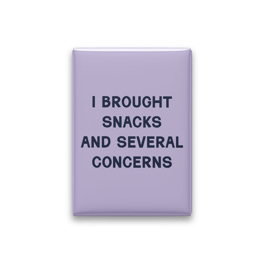 I Brought Snacks and Several Concerns Magnet
