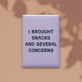 I Brought Snacks and Several Concerns Magnet