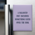 A Balanced Diet Includes Something Eaten Over the Sink Magnet