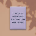 A Balanced Diet Includes Something Eaten Over the Sink Magnet