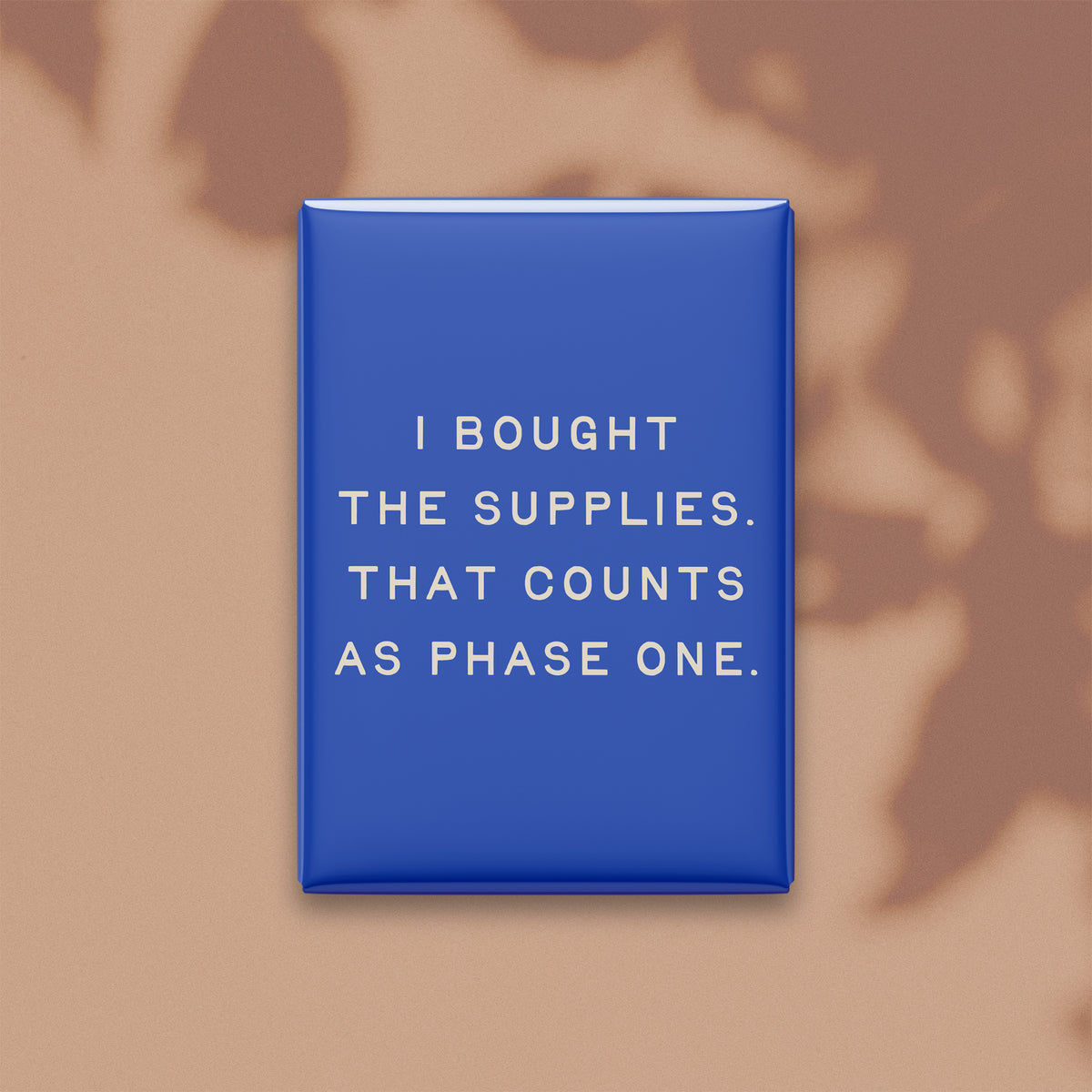 I Bought the Supplies. That Counts as Phase One Magnet