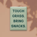 Touch Grass. Bring Snacks Magnet