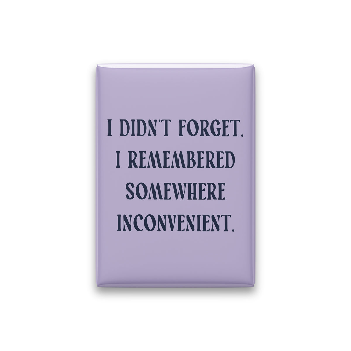 I Didn't Forget. I Remembered Somewhere Inconvenient Magnet