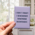 I Didn't Forget. I Remembered Somewhere Inconvenient Magnet