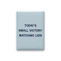 Today's Small Victory: Matching Lids Magnet