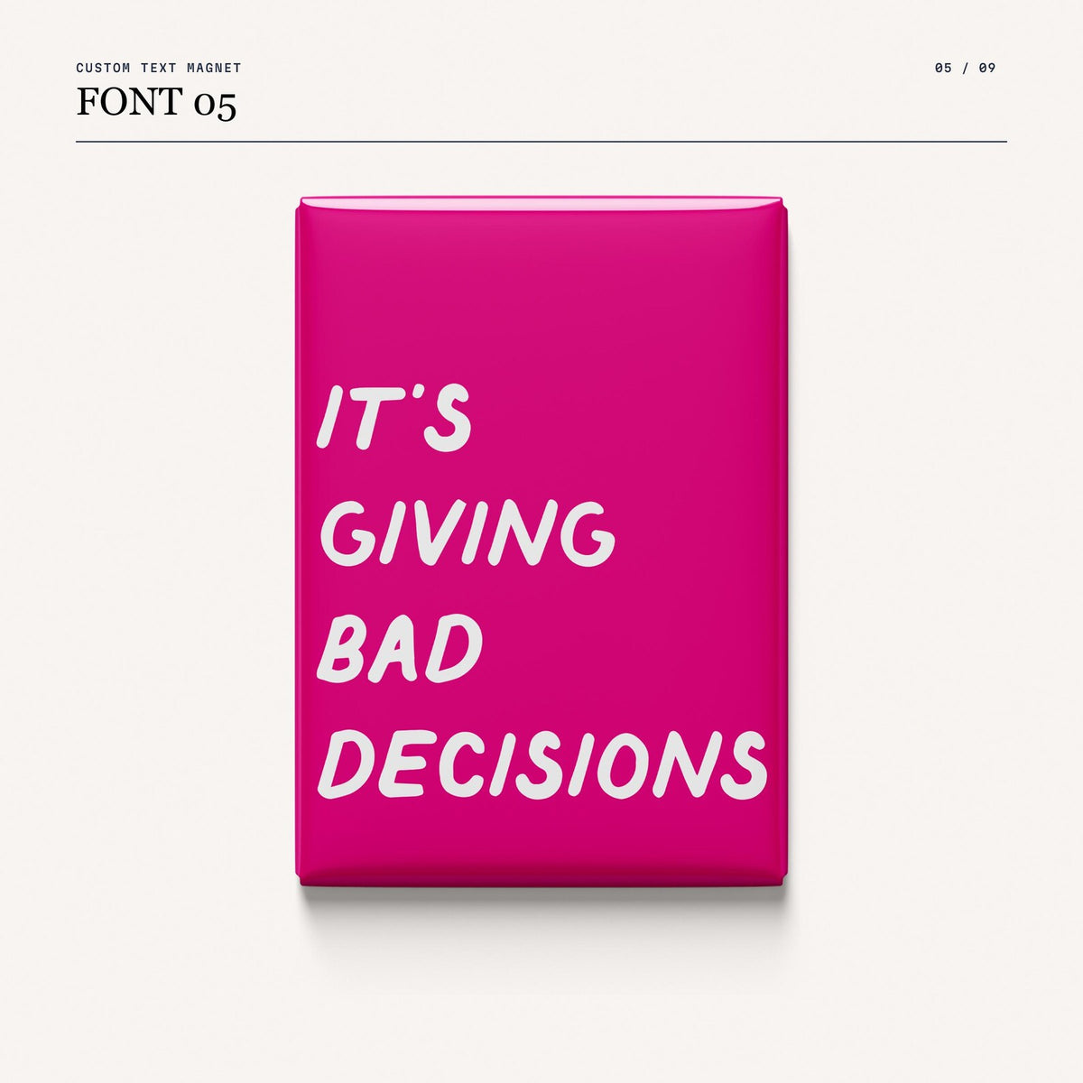 Custom Text Magnets - 2.5 x 3.5 Inch