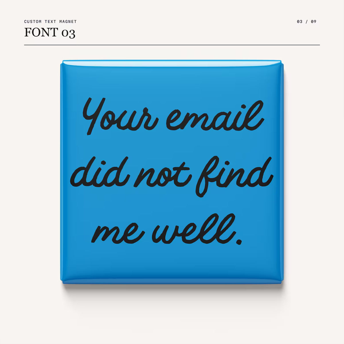 Custom Text Magnets - 2 x 2 Inch