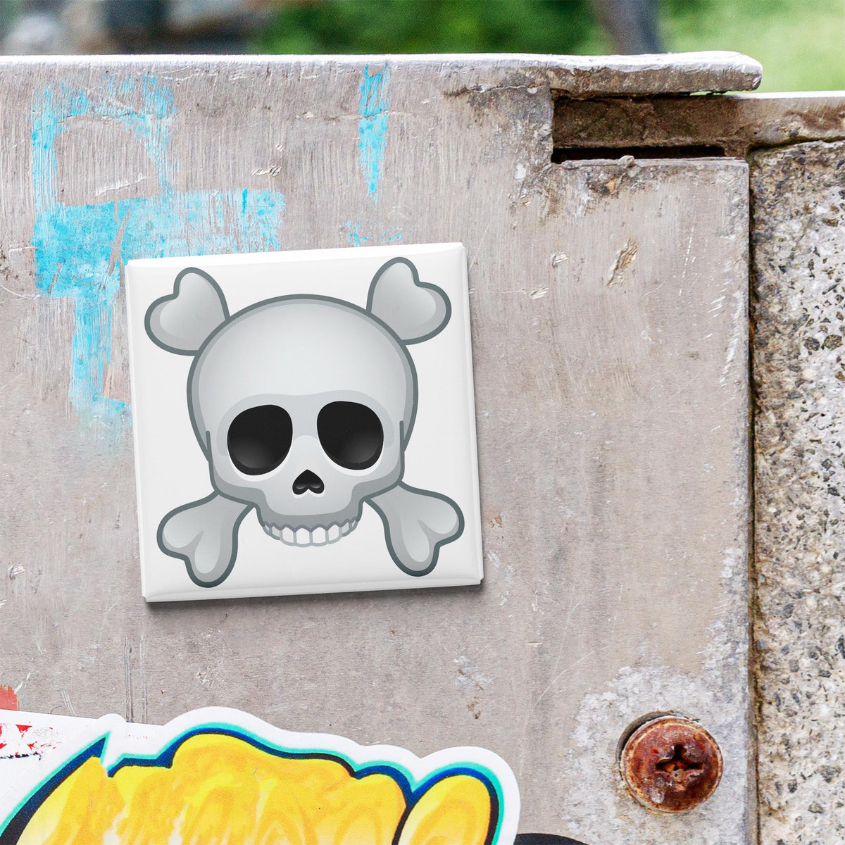 Skull and Crossbones Emoji Magnet