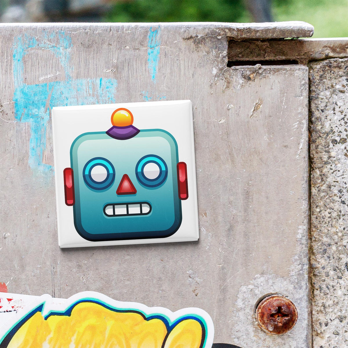 Robot Face Emoji Magnet