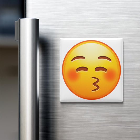 Kissing Face With Closed Eyes Emoji Magnet