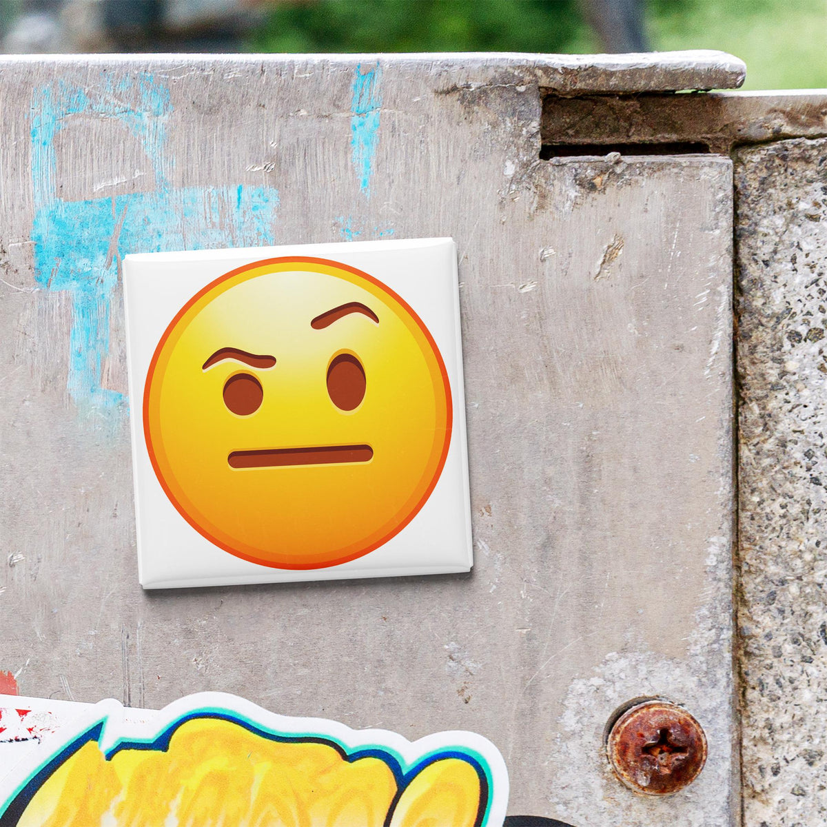 Face With Raised Eyebrow Emoji Magnet
