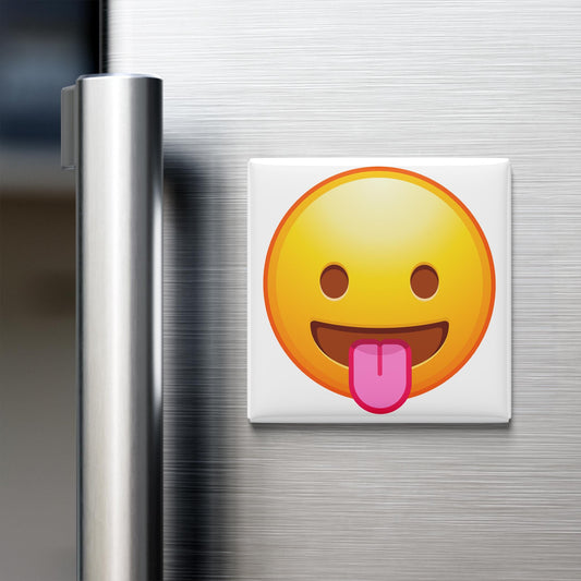 Face With Stuck-Out Tongue Emoji Magnet