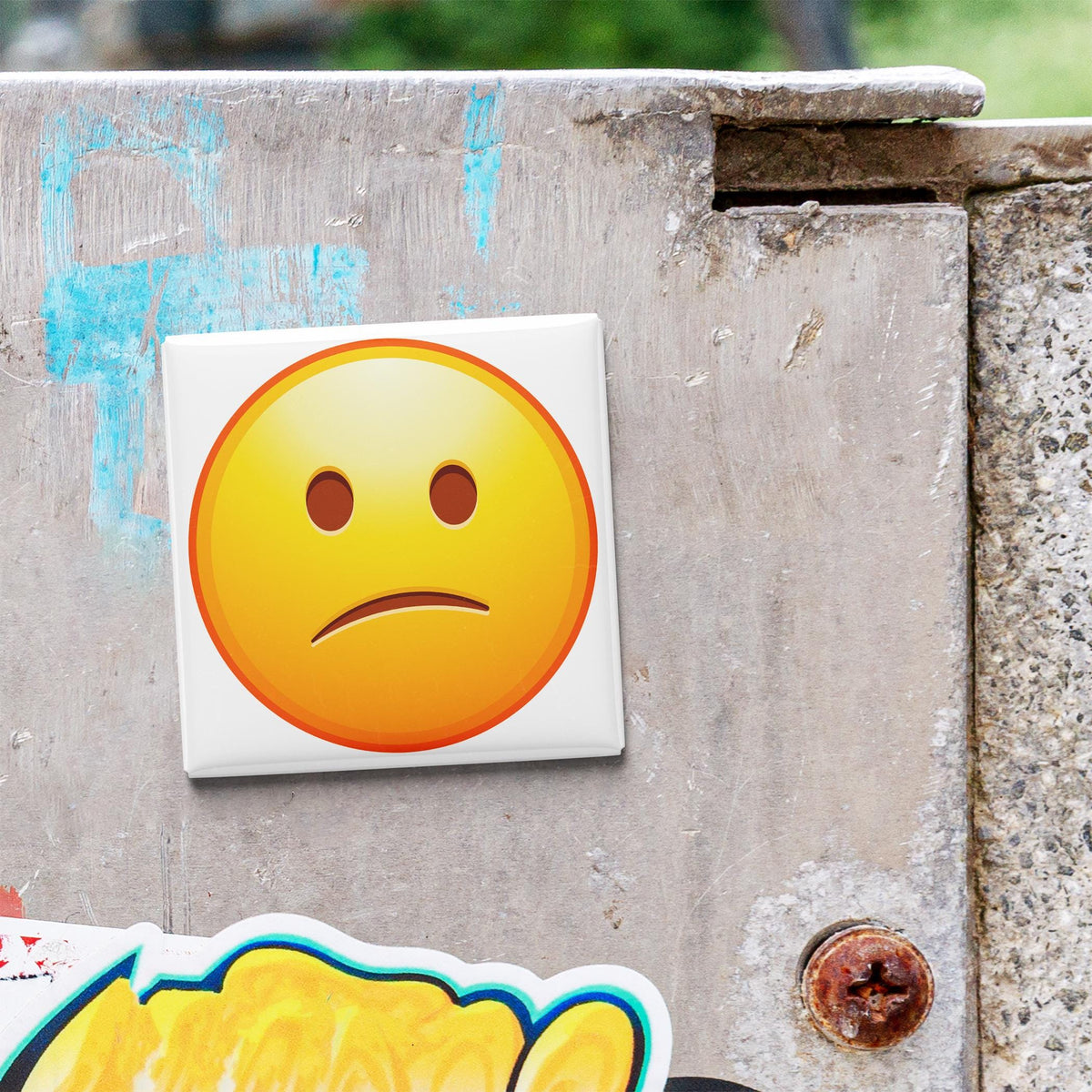 Confused Face Emoji Magnet