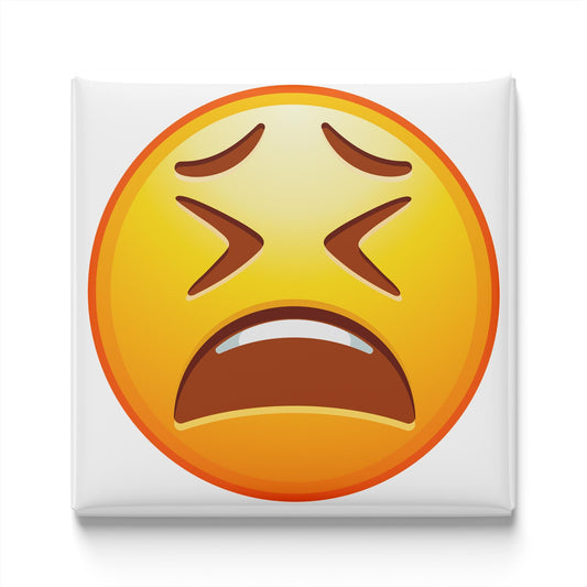Distraught Face Emoji Magnet