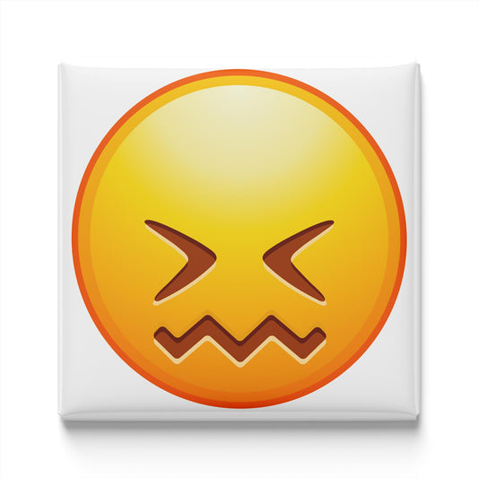 Confounded Face Emoji Magnet