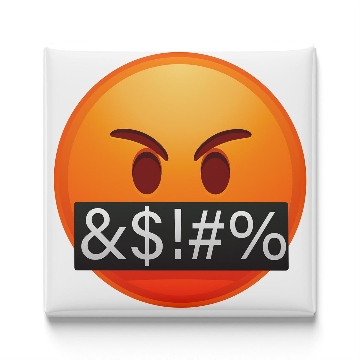 Face With Symbols Over Mouth Emoji Magnet