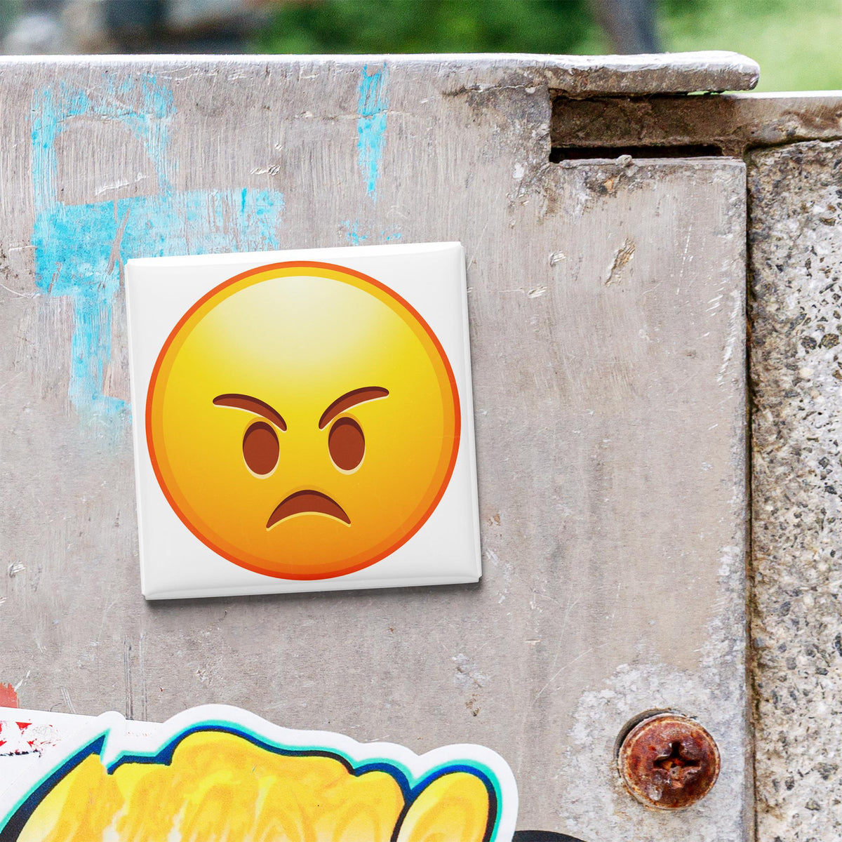Angry Face Emoji Magnet