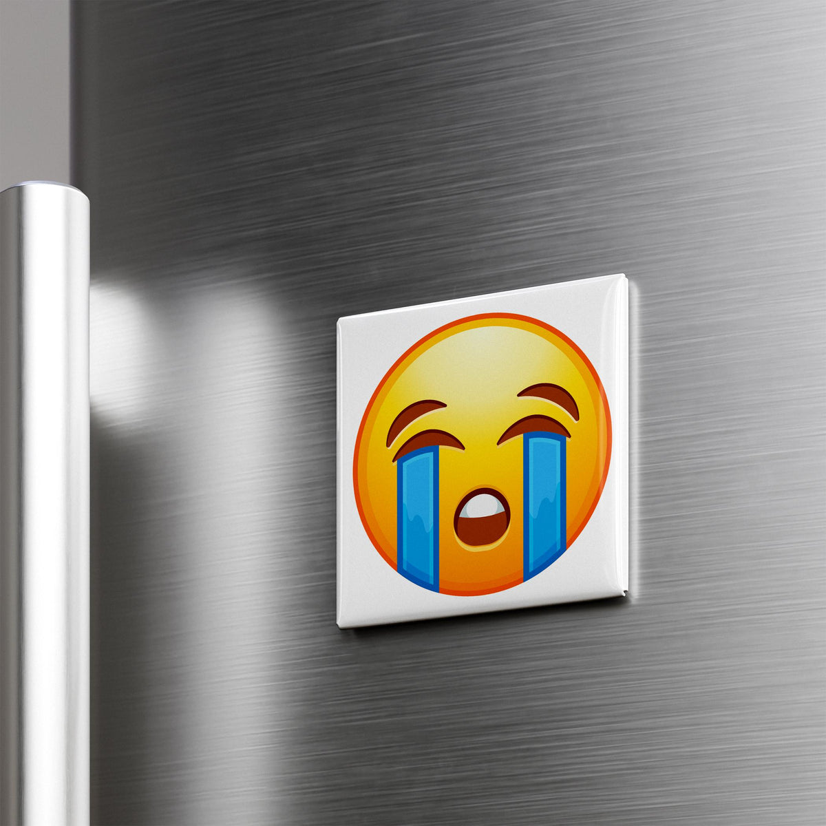 Loudly Crying Face Emoji Magnet