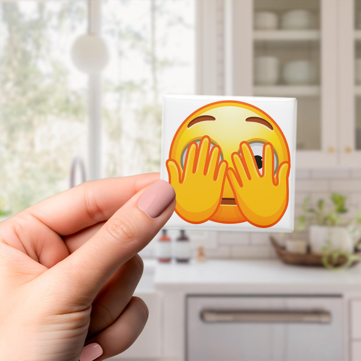 Face With Peeking Eye Emoji Magnet