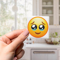 Smiling Face Holding Back Tears Emoji Magnet