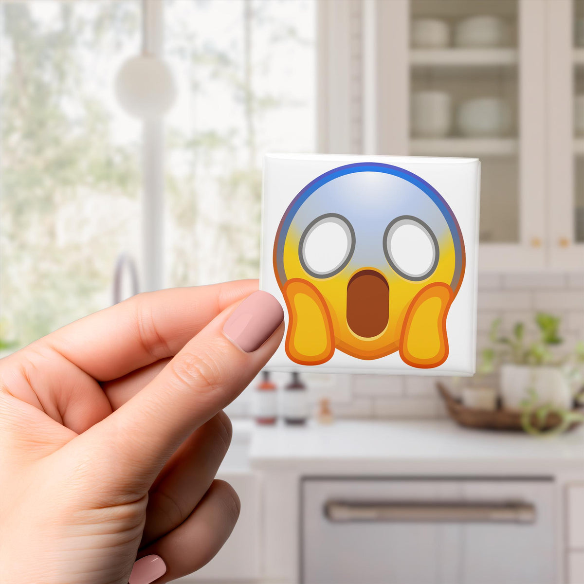 Face Screaming In Fear Emoji Magnet
