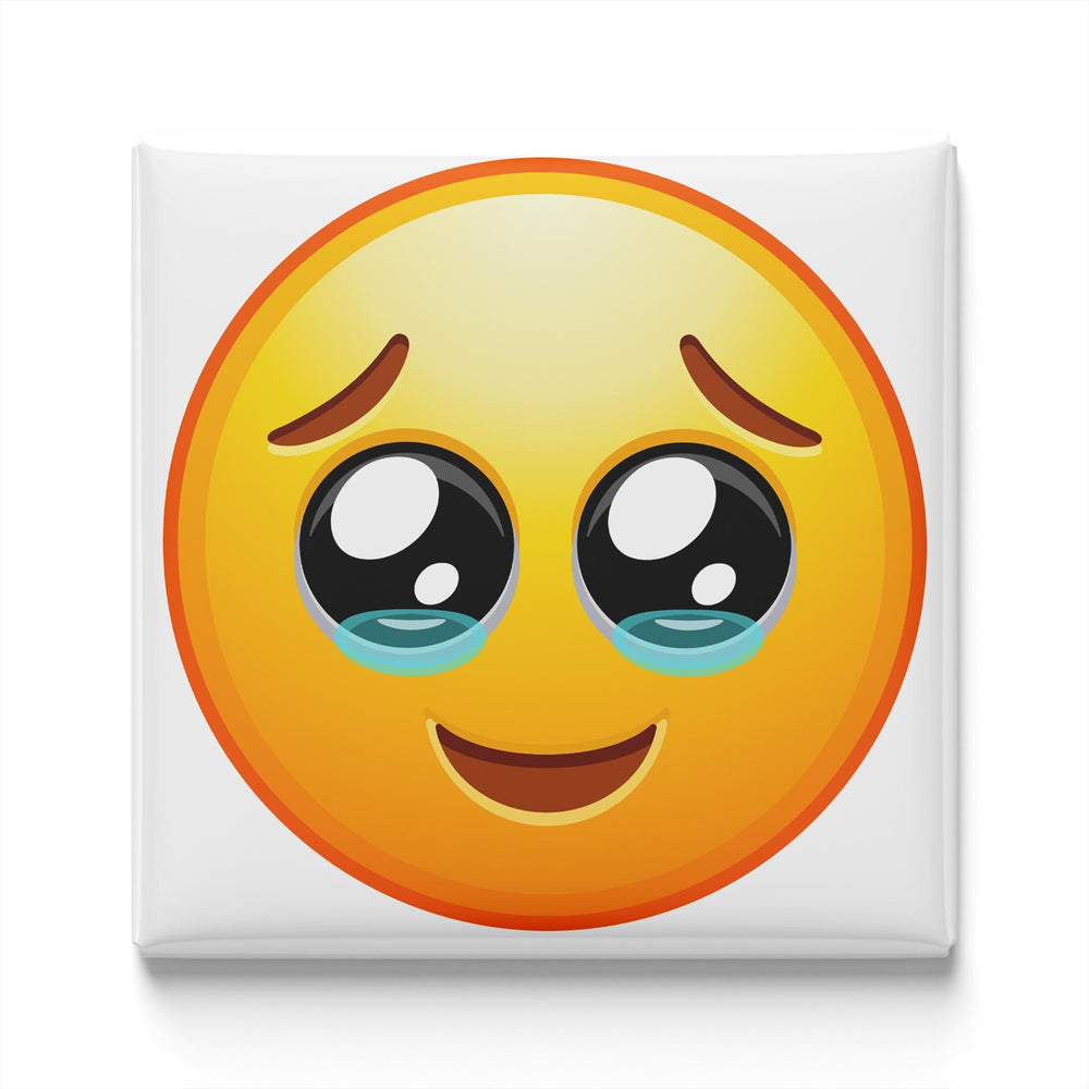 Smiling Face Holding Back Tears Emoji Magnet