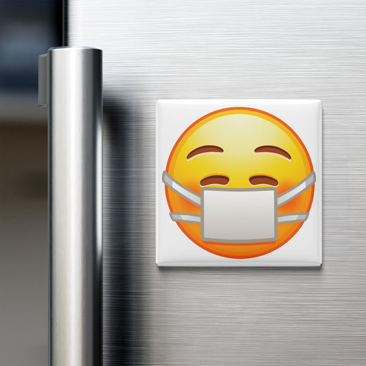 Face With Medical Mask Emoji Magnet