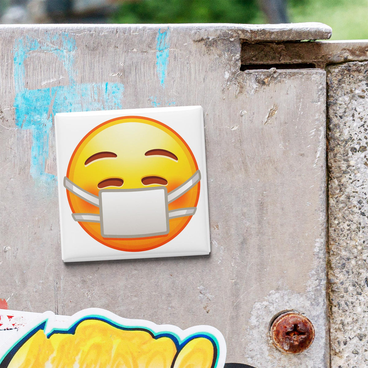 Face With Medical Mask Emoji Magnet