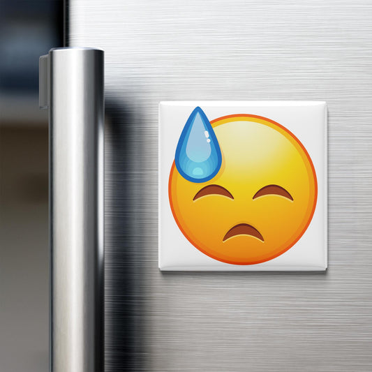 Downcast Face With Sweat Emoji Magnet