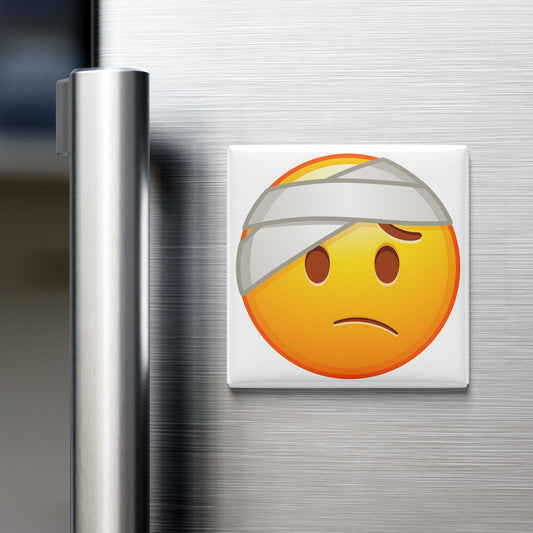 Face With Head-Bandage Emoji Magnet