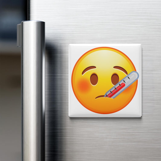 Face With Thermometer Emoji Magnet