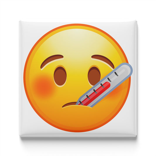 Face With Thermometer Emoji Magnet