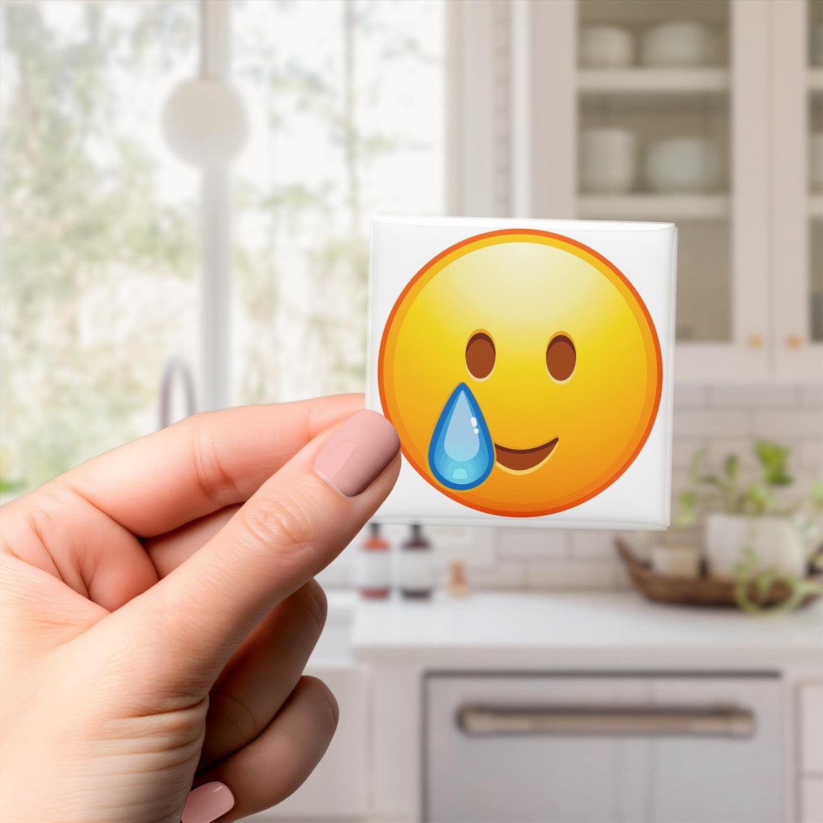 Smiling Face With Tear Emoji Magnet