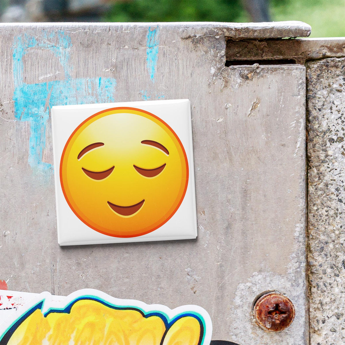 Relieved Face Emoji Magnet