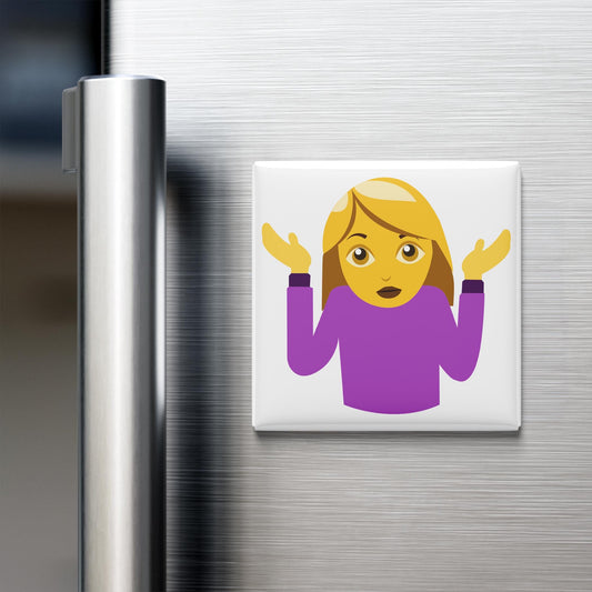 Woman Shrugging Emoji Magnet