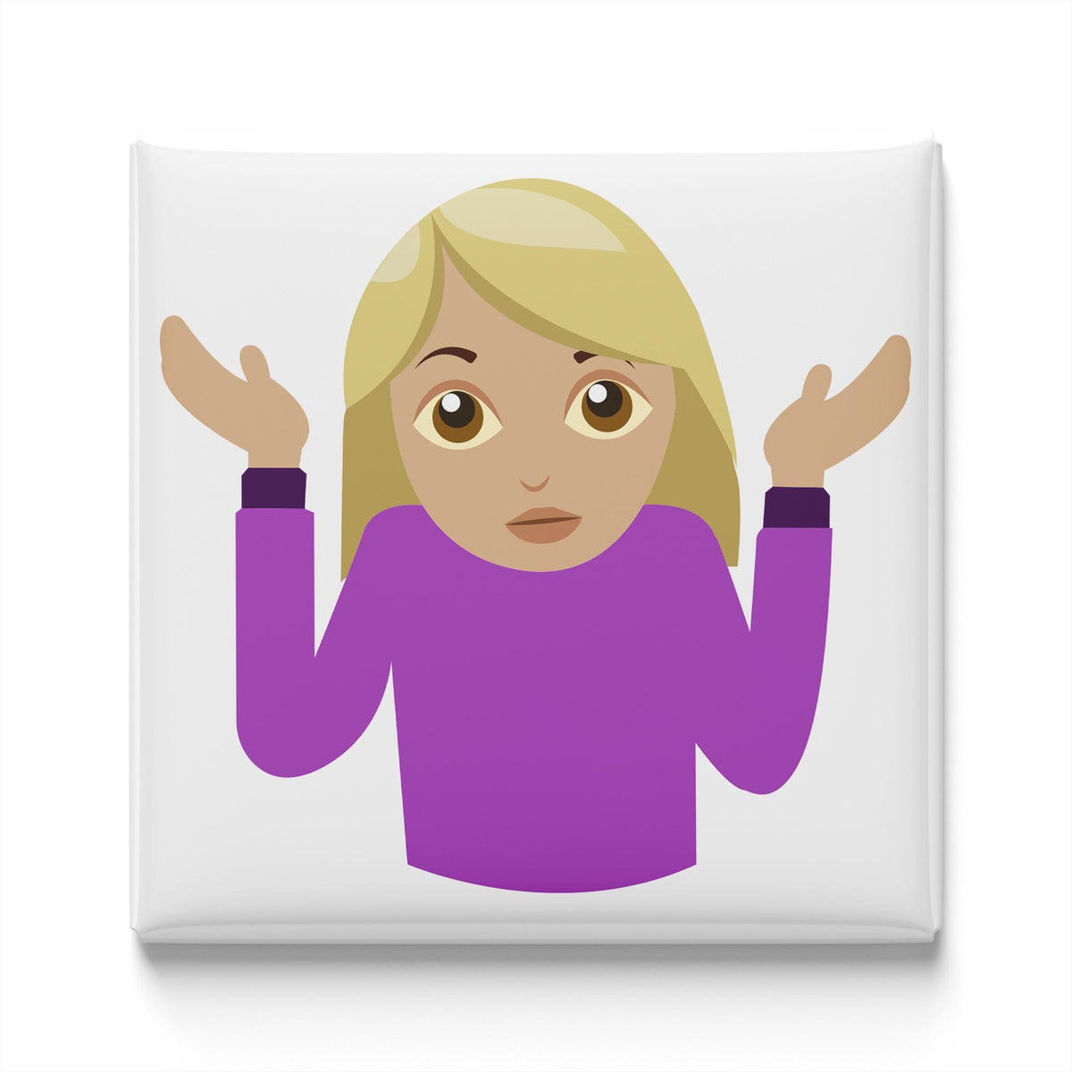 Woman Shrugging Emoji Magnet