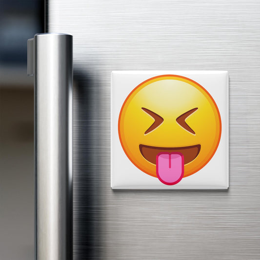 Face with Stuck-Out Tongue and Squinting Eyes Emoji Magnet