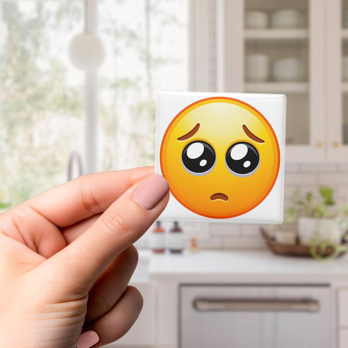 Pleading Face Emoji Magnet