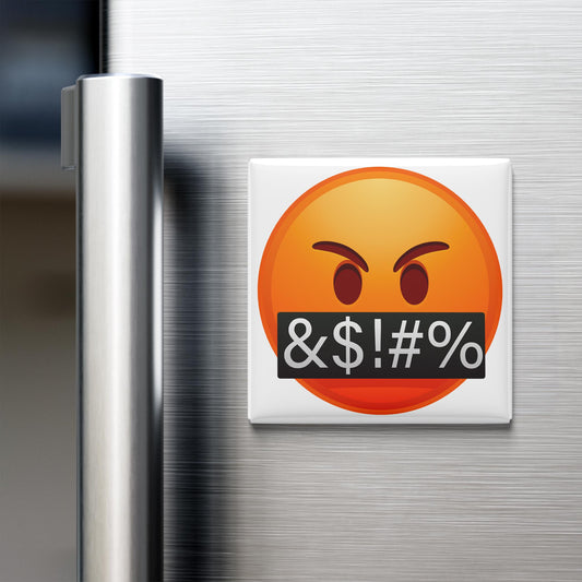 Face With Symbols Over Mouth Emoji Magnet