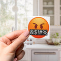 Face With Symbols Over Mouth Emoji Magnet