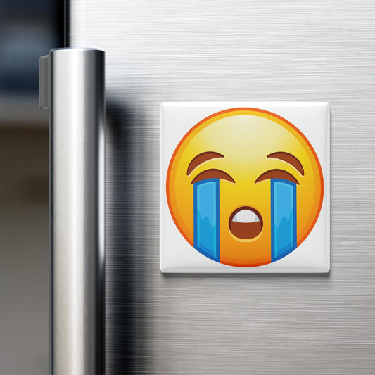 Loudly Crying Face Emoji Magnet