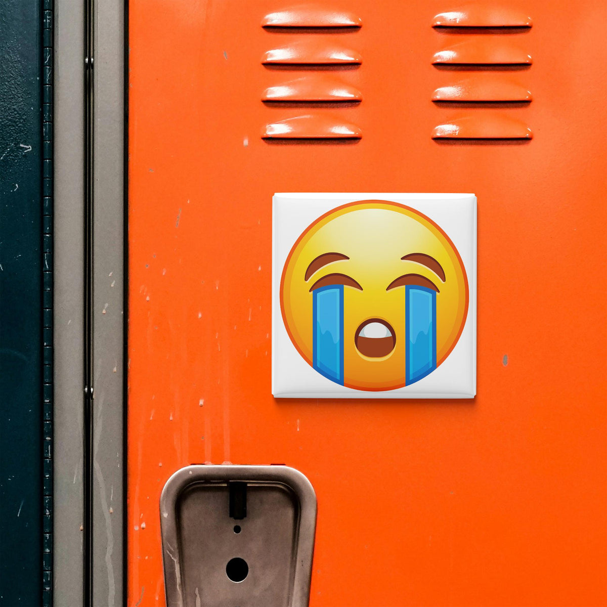 Loudly Crying Face Emoji Magnet