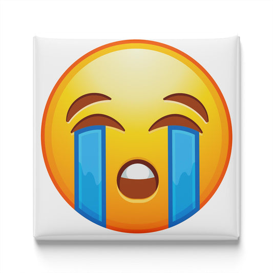 Loudly Crying Face Emoji Magnet