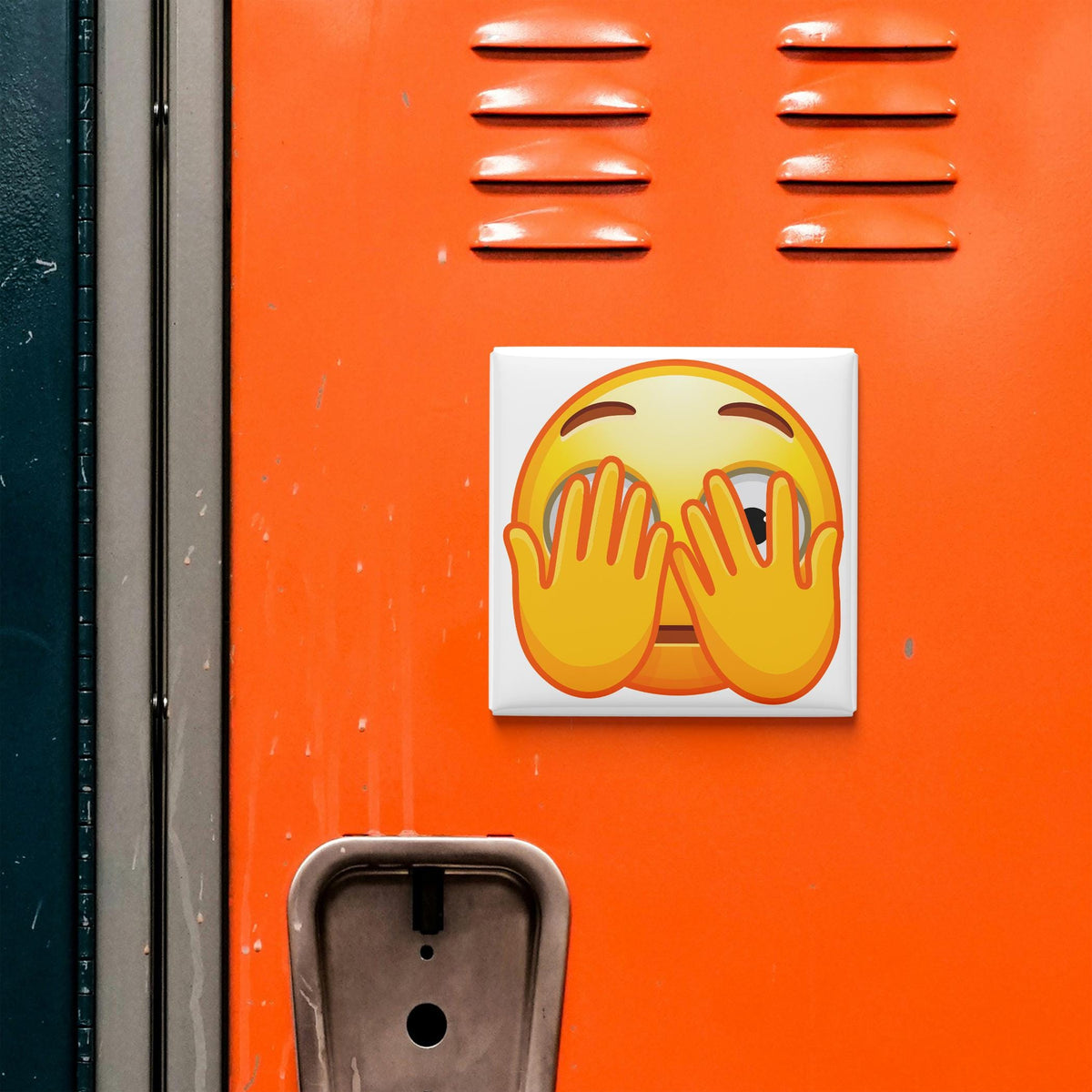 Face With Peeking Eye Emoji Magnet