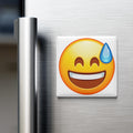 Grinning Face With Sweat Emoji Magnet