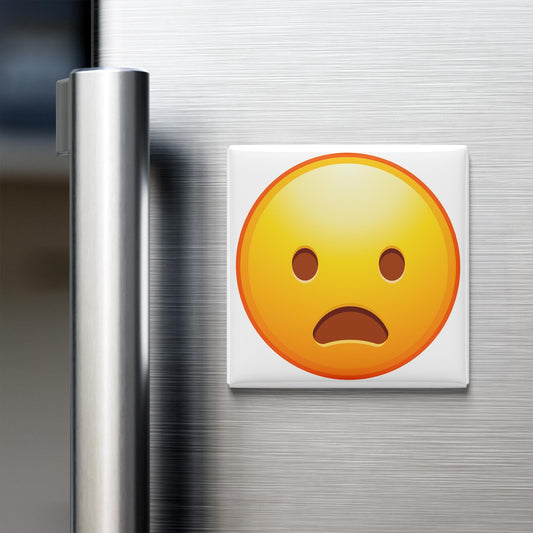 Frowning Face With Open Mouth Emoji Magnet