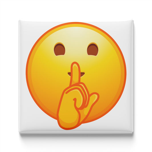 Shushing Face Emoji Magnet