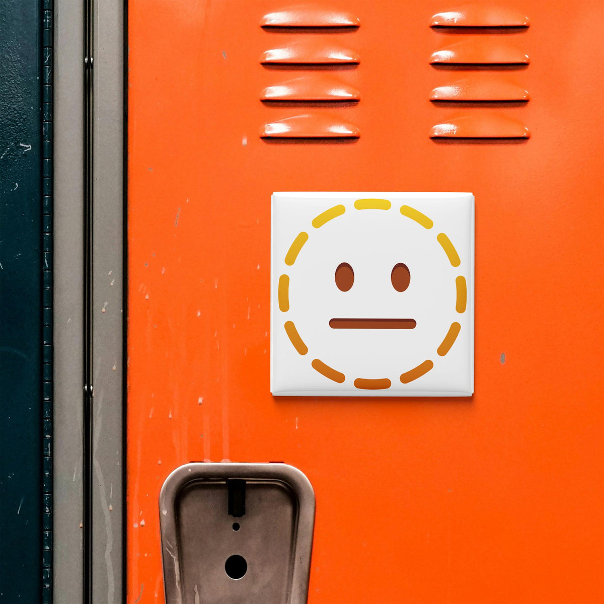 Dotted Line Face Emoji Magnet