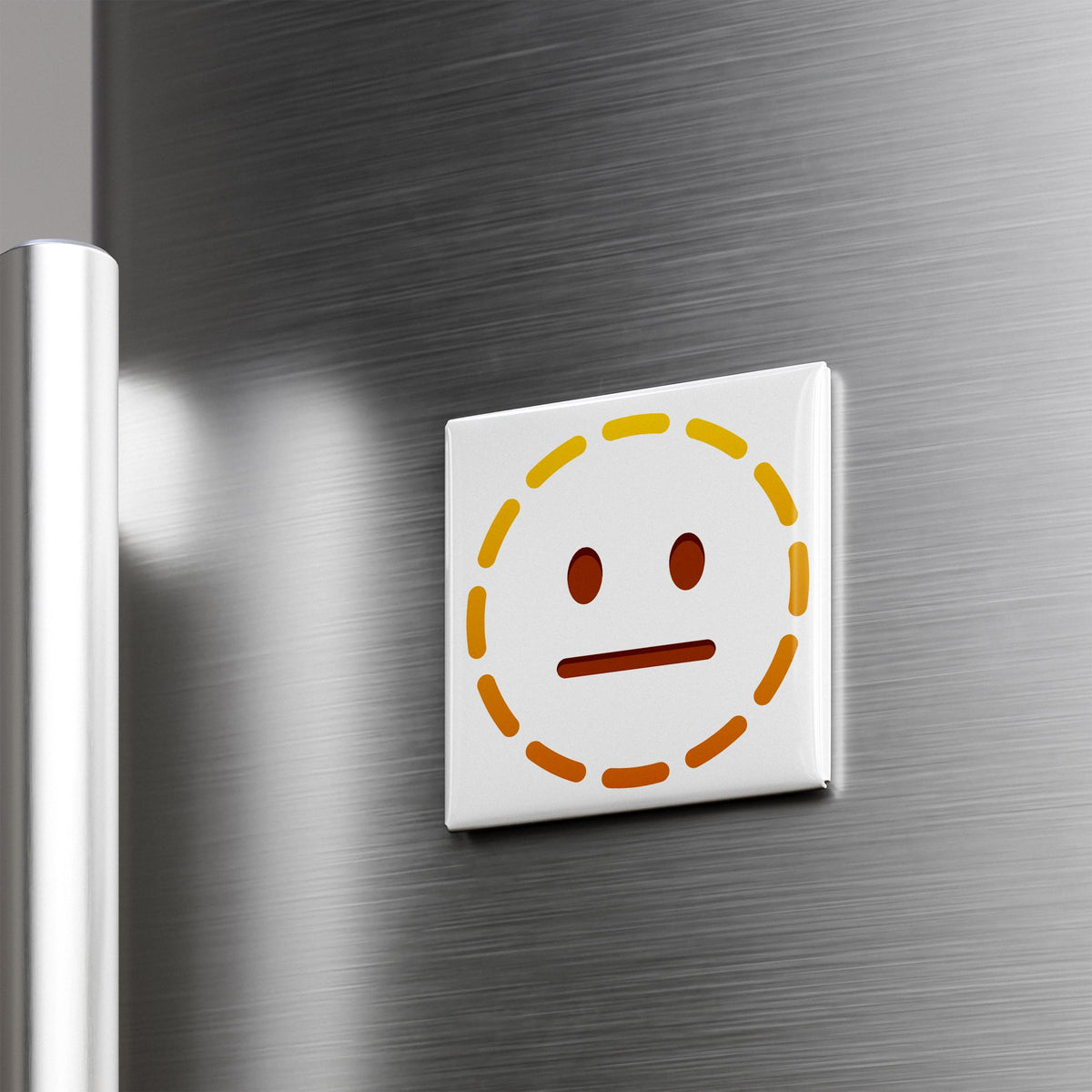 Dotted Line Face Emoji Magnet