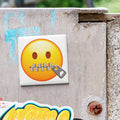 Face With A Zipper Mouth Emoji Magnet